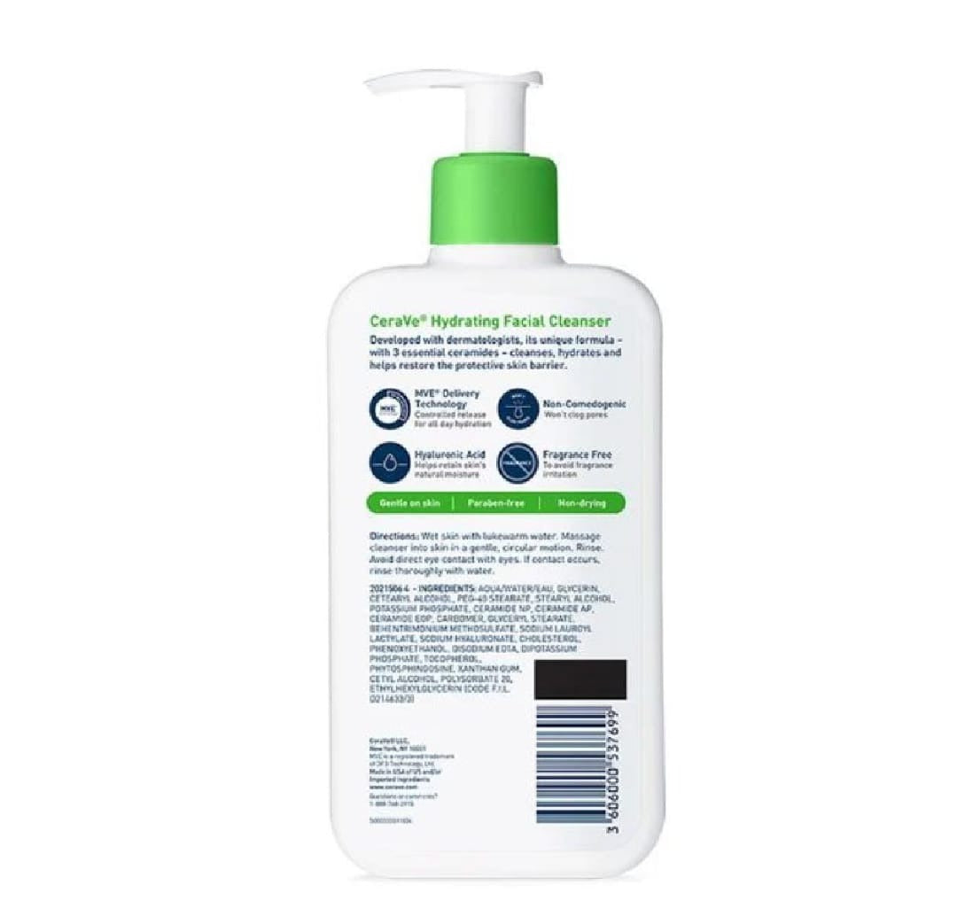 Cerave Hydrating Facial Cleanser 237ml - Farypink.shop