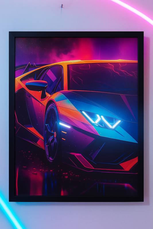 Canvas Neon Frame - Vibrant Wall Art for Modern Decor