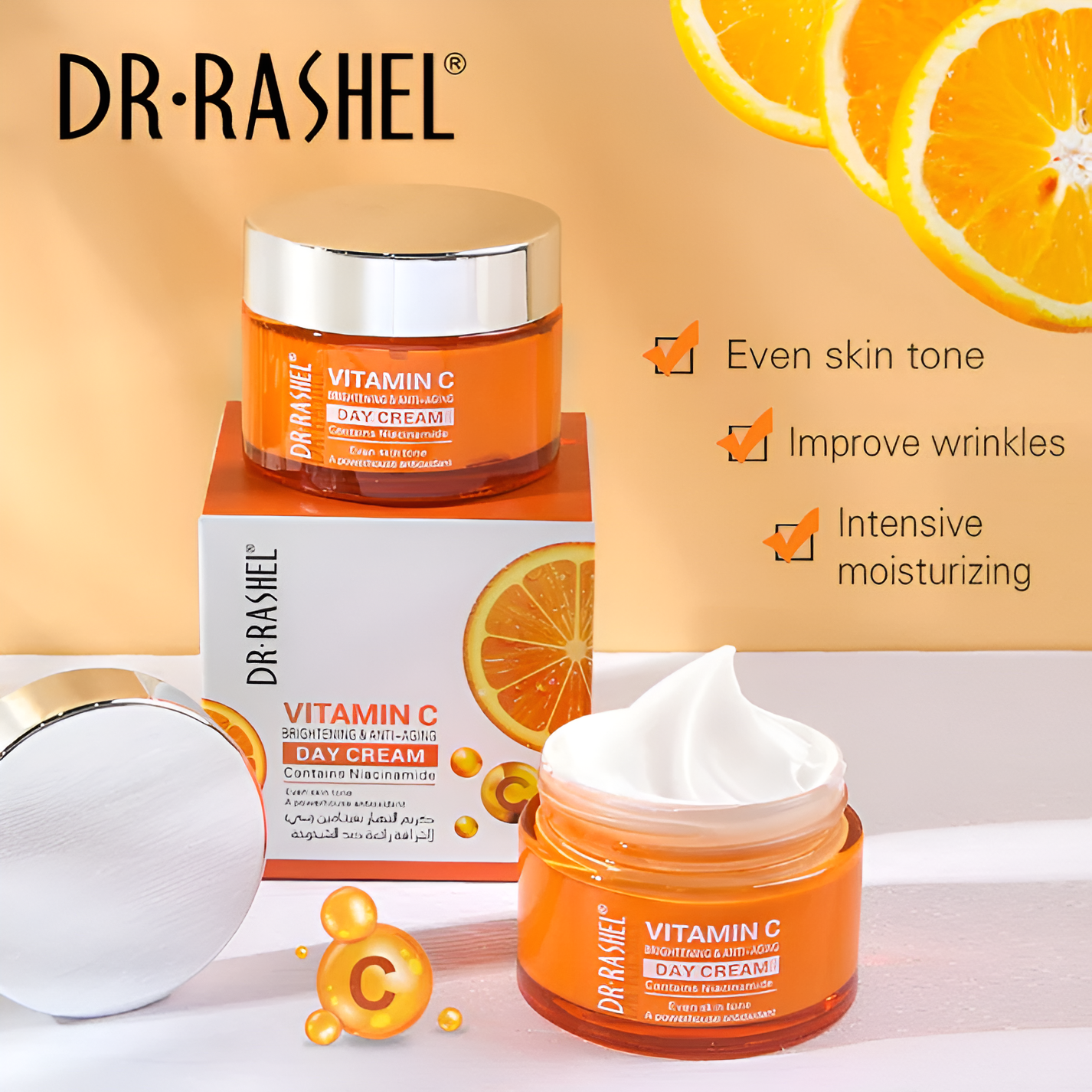 Dr Rashel Vitamin C Brightening And Anti-Aging Day Cream - Farypink.shop