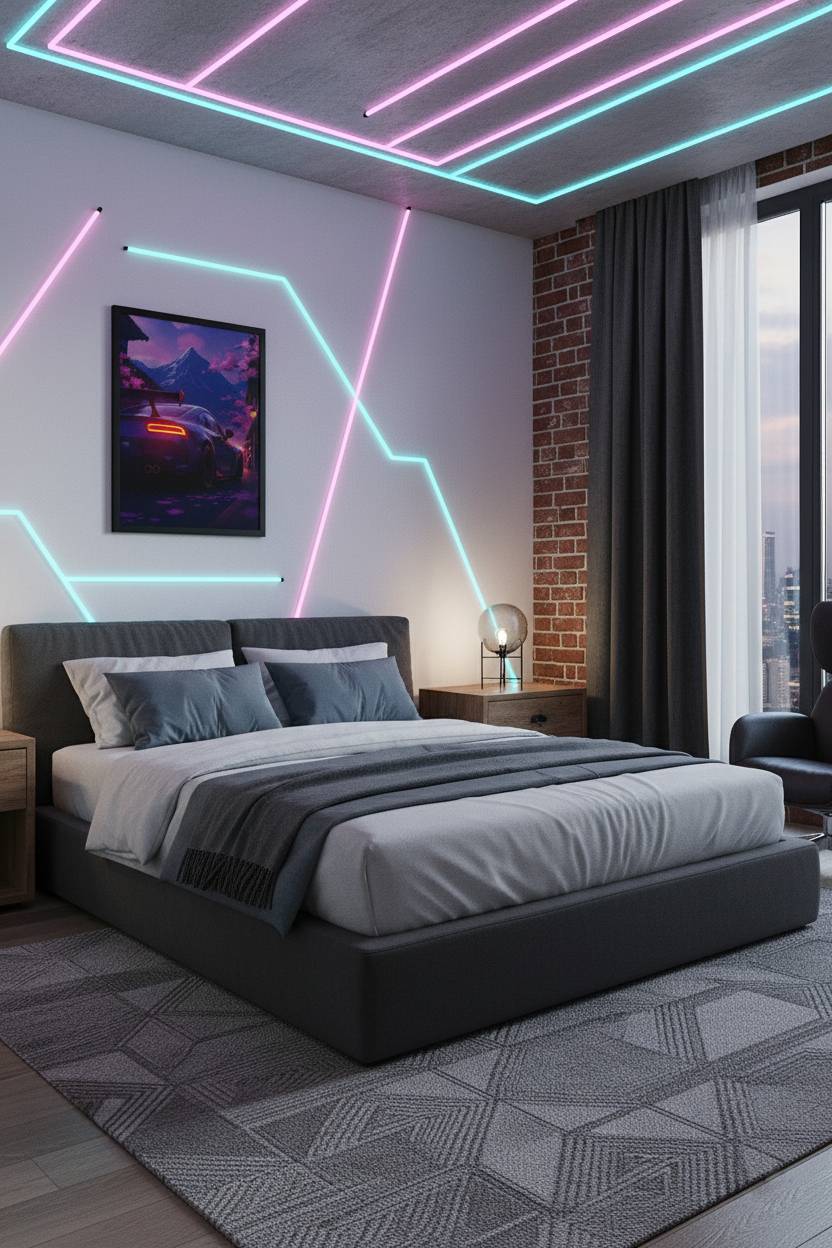 Canvas Neon Frame: Illuminate Your Space with Vibrant Art