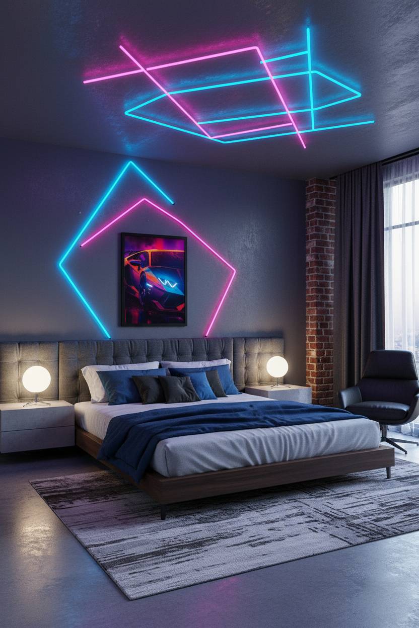 Canvas Neon Frame - Vibrant Wall Art for Modern Decor