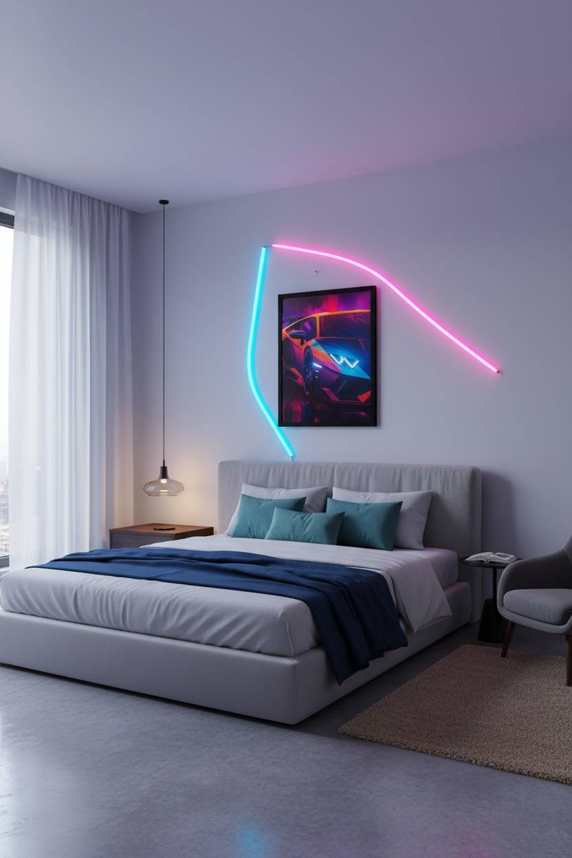 Canvas Neon Frame - Vibrant Wall Art for Modern Decor